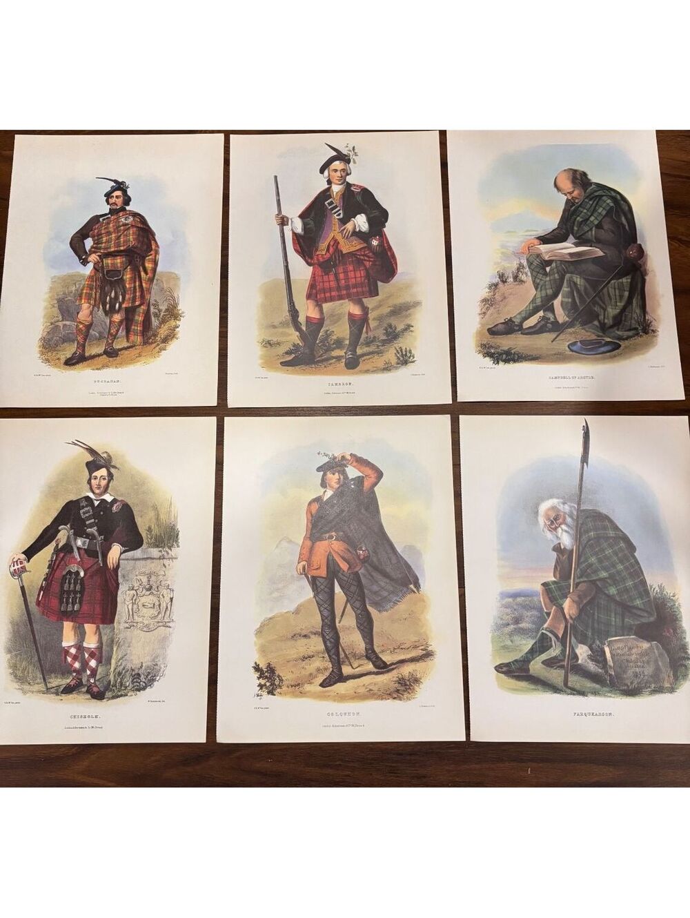 Vintage McIan Clans of Scottish Highlands Print Lot 40 Tartan Costume Plates